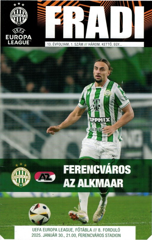 AZ Programma 30-jan-2025 Ferencvaros uit